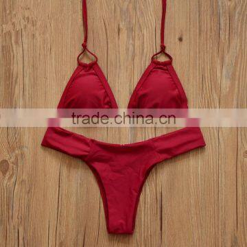 M673 Dingyang Fashion 2016 Wholesale Sexy Red Wine Swimwear Bikini