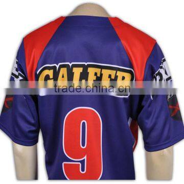 University College Sublimation Printing Custom Baseball Shirt