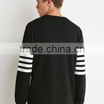 Wholesale Striped Box Print Sweatshirt Custom Design Men's Crew Neck Sweatshirt photo-2