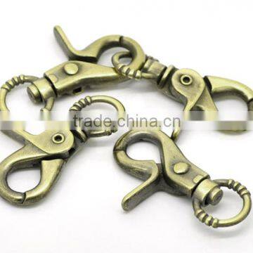 Cheap Antique Bronze Metal Swivel Keychain With Lobster Claw Clasp photo-3