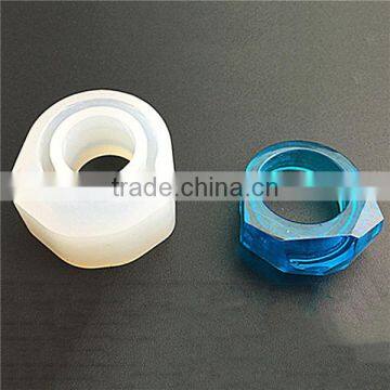 Wholesale Finger Ring White Faceted Silicone Resin Mold