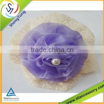 New design wholesale silk flower headband