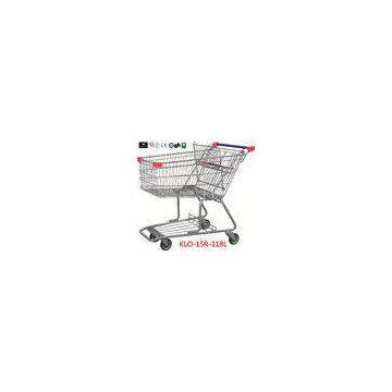 180L Advertisement Metal Grocery Store Shopping Cart With Wheels 1080x640x1075mm