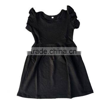 Wholesale Children Flutter Sleeveless Dress Baby Girls Cotton Ruffle Dressess Kids Boutique Clothes photo-6
