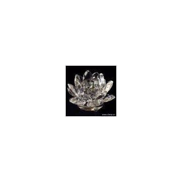 Candle Holder/crystal lotus