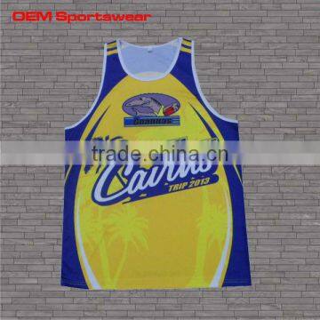 Custom 100% polyester running sports singlets