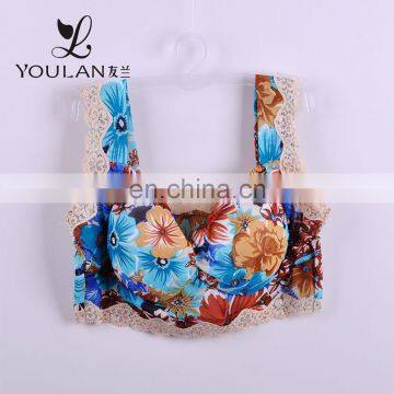 2015 HOT Sale Sexy Comfortable Printed Flower Lace Bra Sets