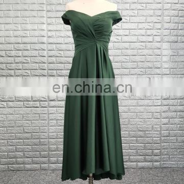 Fashion Real Sample Emerald Color Flapper Sexy Off-shoulder Ruched Short Prom Dress 2017