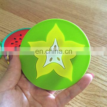 Customize waterproof waterproof cup coaster China soft pvc cup mat factory