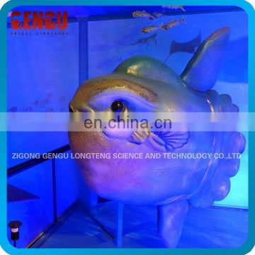 Theme Park Decoration High Quality Handmade Rubber Blue Fish Model