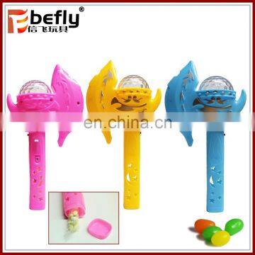 Promotional plastic flash stick best sweet candy toy