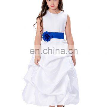 Grace Karin Flower Bow-Knot Decorated Princess Bridesmaid Wedding Pageant Flower Girl Dress Party Girls Dress CL010430-3 photo-2