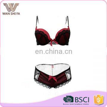 Custom black transparent underwear ladies sexy hot bra and panties