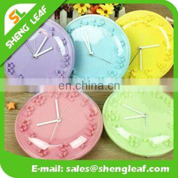 Wholesale personality candy color stereoscopic round table clock