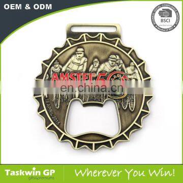 Custom Sports Bottle opener Medal , Bespoke Metal Medal