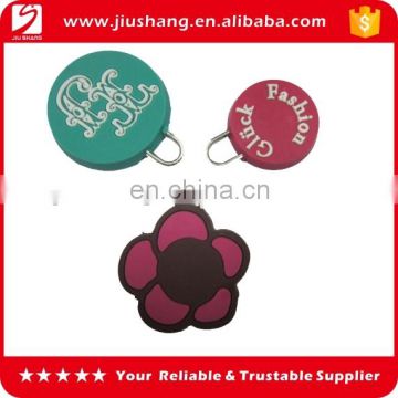 Custom flower shaped clothing pvc zipper head 3d logo