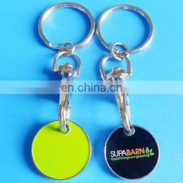 supermarket cart coin keychain, shopping token coin/caddy coin