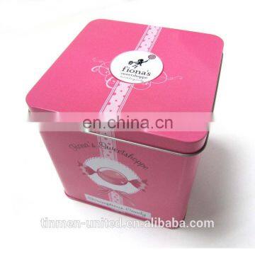 new design christmas gift square cookies tin box