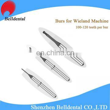 CAD CAM System DLC Coating Dental Zirconia Milling Burs for Wieland