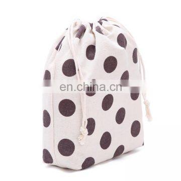 Custom bamboo fabric muslin drawstring bag