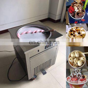 2+10 Double Compressors Flat Pan Fried Ice Cream Maker photo-5