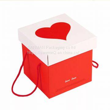 Sweet luxury empty flower paper boxes gift box