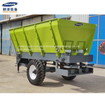 Gengze tractor towing small size solid manure fertilizer spreader trailer