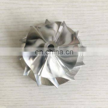 T04S 448048-0003E 56.60/76.07mm 6+6 blades high performance turbo milling/aluminum 2618/billet compressor wheel for racing