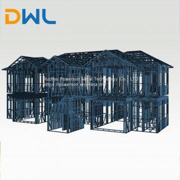 Light Gauge Steel Prefab villa Prefabricated Steel Frame Houses light steel frame villa