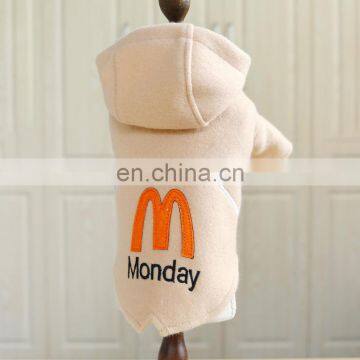 Pet Dog Cat Hoodie Monday Tuxedo Warm Coat Clothes Teddy Woolen Coat photo-3