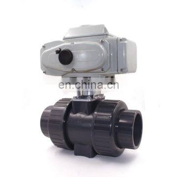 Industrial Automation 220v Electric Water UPVC Plastic Ball Actuator Small Operated Valve Price photo-6