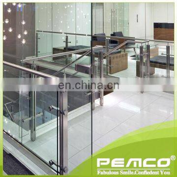 Morden Handrail Design Clear Glass Indoor ASTM Stair Stainless Steel Handrail