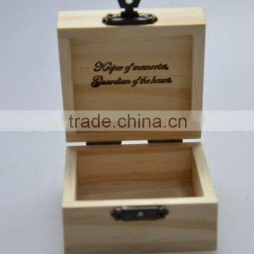 Natural Color Unfinished Burnt Stamp Logo Wooden Boxes,hinge Box Wood Accept OEM photo-4