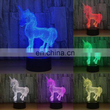 Led 7 Color Acrylic Plate 3d Night Light Romantic Lamp Sleeping Light photo-7