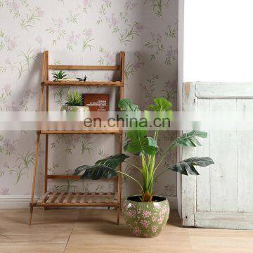 Novel garden supplies flower pattern custom cheap fancy green unique plants pots ceramic for indoor veranda