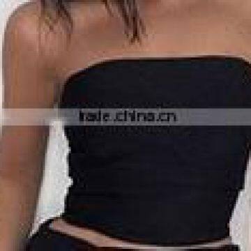 2016 New Fashion Ladies Strapless Rayon Knitted Stretch Sey Bandage Bustier Crop Tops photo-3
