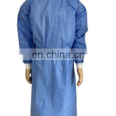 Disposable SMS Non Woven Isolation Gown Level 3 Knit Cuff Protection Clothing photo-2