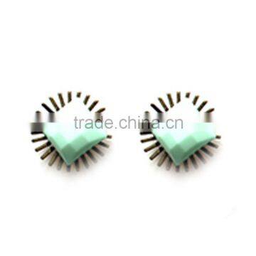 Latest design round square resin earring stud china jewelry wholesale