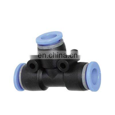 6/8/10/12/mm T-piece Plastic Quick Coupling Tee Type air hose fitting types