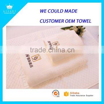 High Quality White Hotel Towels Set 100% Cotton Hotel Towel Baths Luxury Embroidery Hotel Face Towel