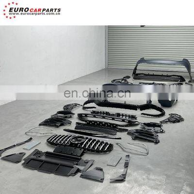Facelift Kit GLS Class X167 to GLS63 Style Body Kit Full Set PP Material Body Set Exhaust Tips Front Grille Rear Front Bumper