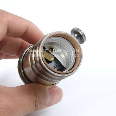 E26/E27 Light Socket Bulb Holder Antique Retro Lamp Light Brass Pendant Fittings Lampholders Fixture Vintage Lamp Socket photo-4