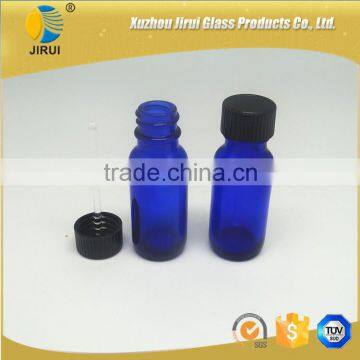 15ml blue bottles boston glass bottle with black cap                        
                                                                                Supplier's Choice