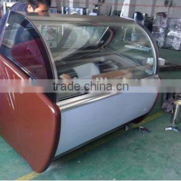 China Supplier Fried Ice Cream Showcase / Hard Ice Cream Showcase / Commercial Ice Cream Showcase photo-3