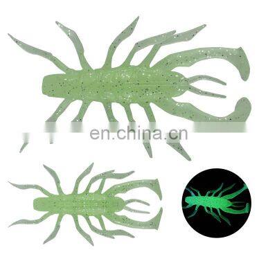 New 3.5/7cm 5Pcs/Bag Centipede Shrimp Soft Baits Artificial saltwater Plastic Luminous lure