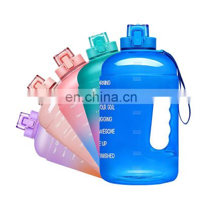 2.2L large capacity glitter neon bright plastic tritan drinking premium eco friendly recycling gallon water bottle jug