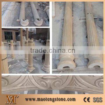Beige Marble Building Stones, Column Tops, Sculptured Columns