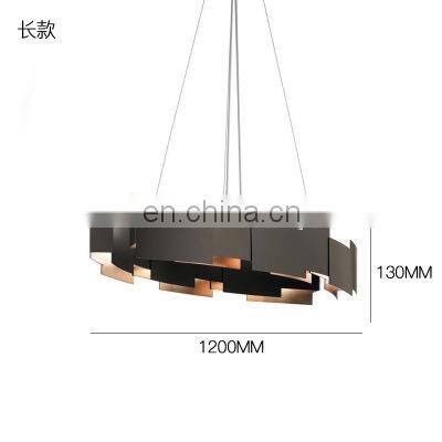 American Style Simple Round LED Pendant Light Restaurant Bar Metal Chandelier LED Indoor Ceiling Lamp photo-5