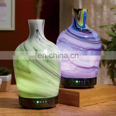 Ultrasonic Diffuser Essential Oil Diffusers 3d Newest Indoor Humidifier,Glass Aroma Diffuser With Seven Color