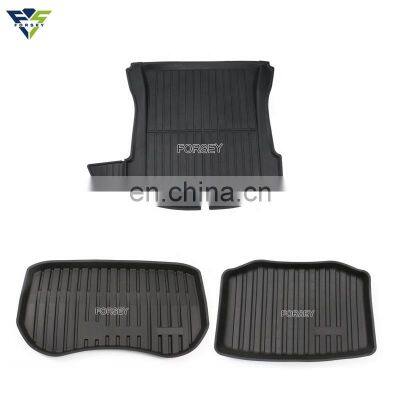 Front&Rear Trunk Mats Waterproof Carpets For Tesla Model 3 3D TPE Frunk Floor Car Accessories photo-2